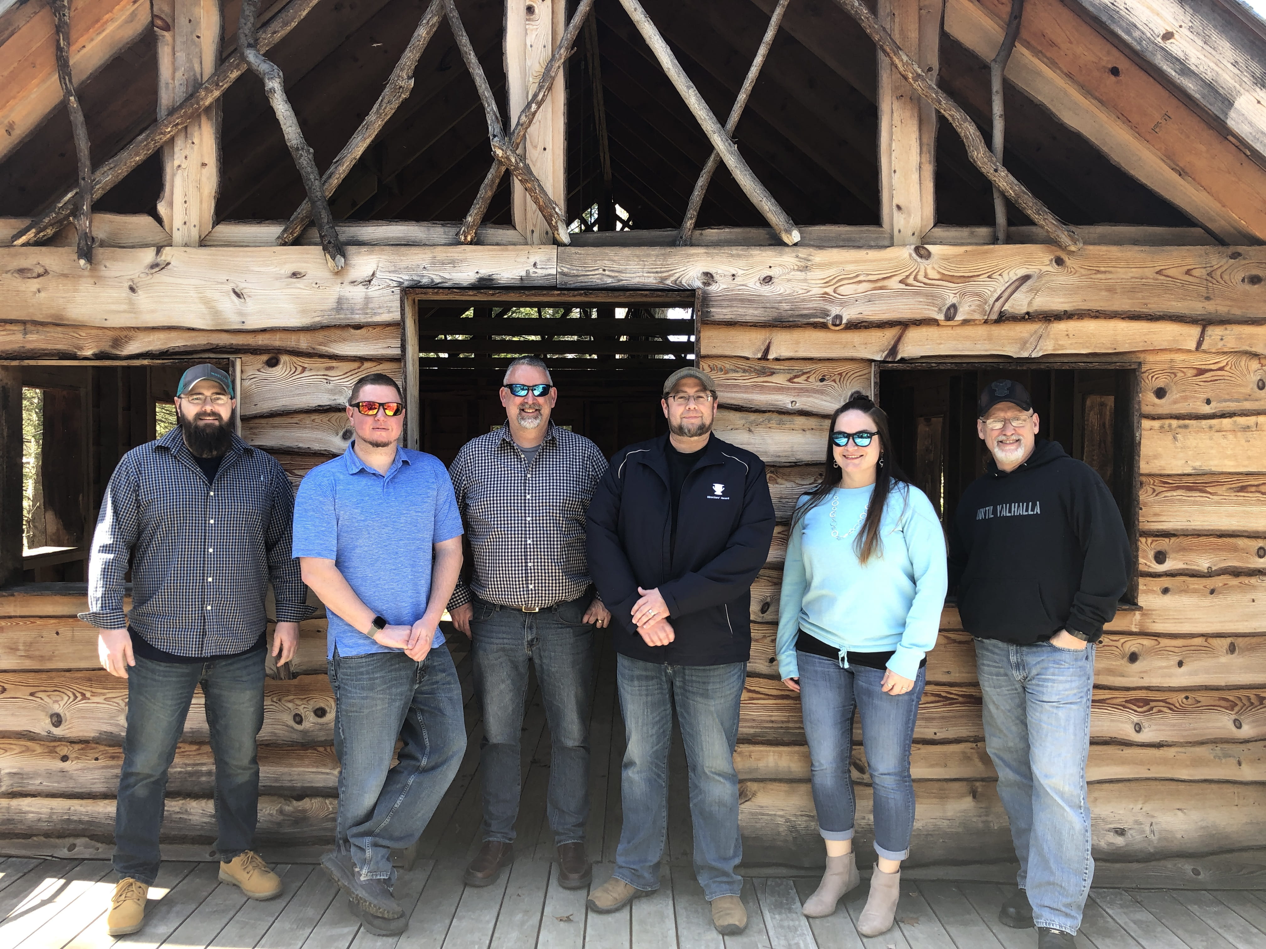  west team members at camp victory treehouse