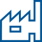 Blue icon of facility