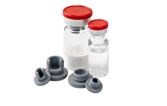 West Ready Pack System containing stoppers, vials and seals. 