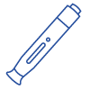 Blue Icon of Auto Injector