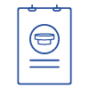 Blue Icon of Science Poster