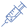 Blue Icon of Syringe
