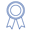 Blue Icon of Ribbon